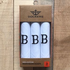 NWT Dockers monogrammed handkerchiefs - 3 piece